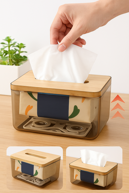 Automatic Spring Tissue Holder – Inner Tray for Car & Kitchen Use