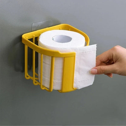 Punch-Free Wall-Mounted Toilet Paper Holder