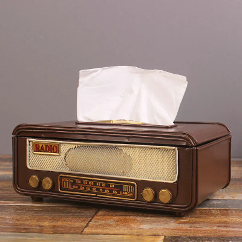 Vintage Napkin Storage Box – Radio-Inspired Design