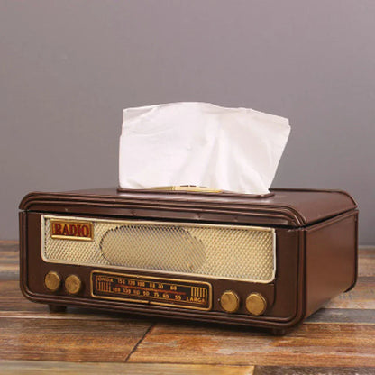 Vintage Napkin Storage Box – Radio-Inspired Design
