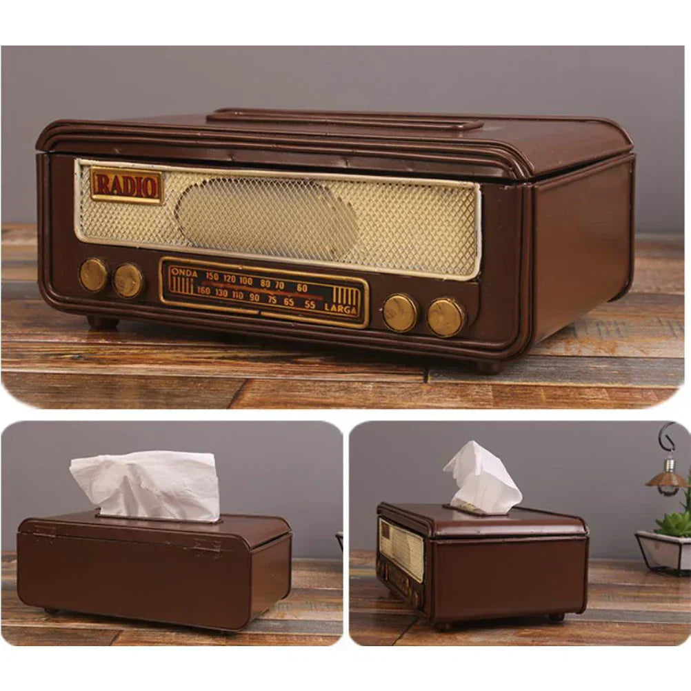 Vintage Napkin Storage Box – Radio-Inspired Design