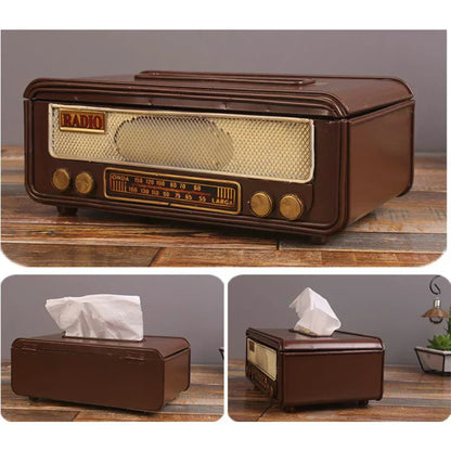 Vintage Napkin Storage Box – Radio-Inspired Design