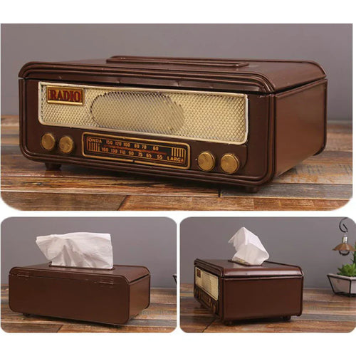 Vintage Napkin Storage Box – Radio-Inspired Design