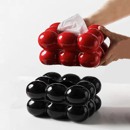 Ceramic Tissue Box with Drawer – Cotton Candy Style