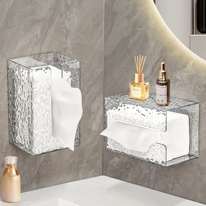 Wall-Mounted Bathroom ✅Tissue Box – Glacier Style Design📦