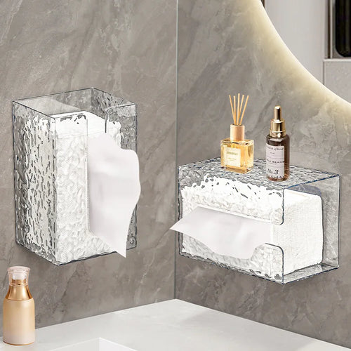 Wall-Mounted Bathroom ✅Tissue Box – Glacier Style Design📦