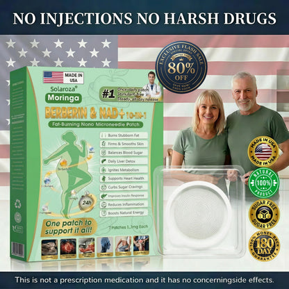 Official Solaroza® Centre | 💫 High-Precision 10-in-1 Weight Loss Patch with Berberine & NAD+